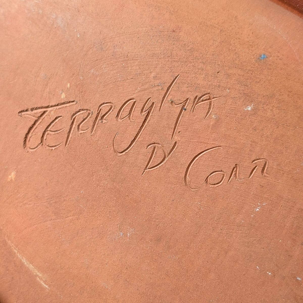 Terracotta FF Griffi Corsica Painted Dish