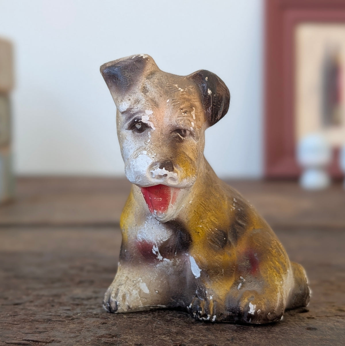 Carnival Chalkware Terrier Dog Money Box