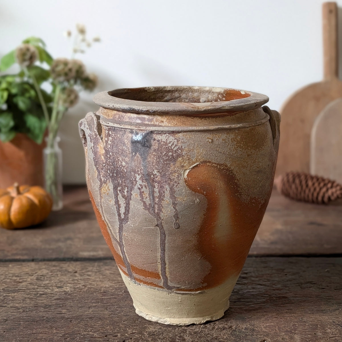 French Confit Pot with Swirl Glaze