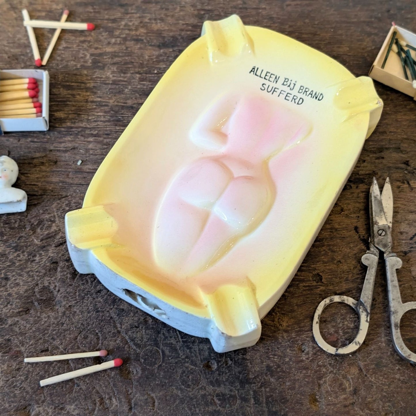 Vintage 1950s 'Turn Me Over' Ashtray
