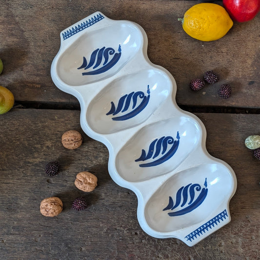 Vintage Buchan Stoneware 'Rouen' Four-Part Serving Dish