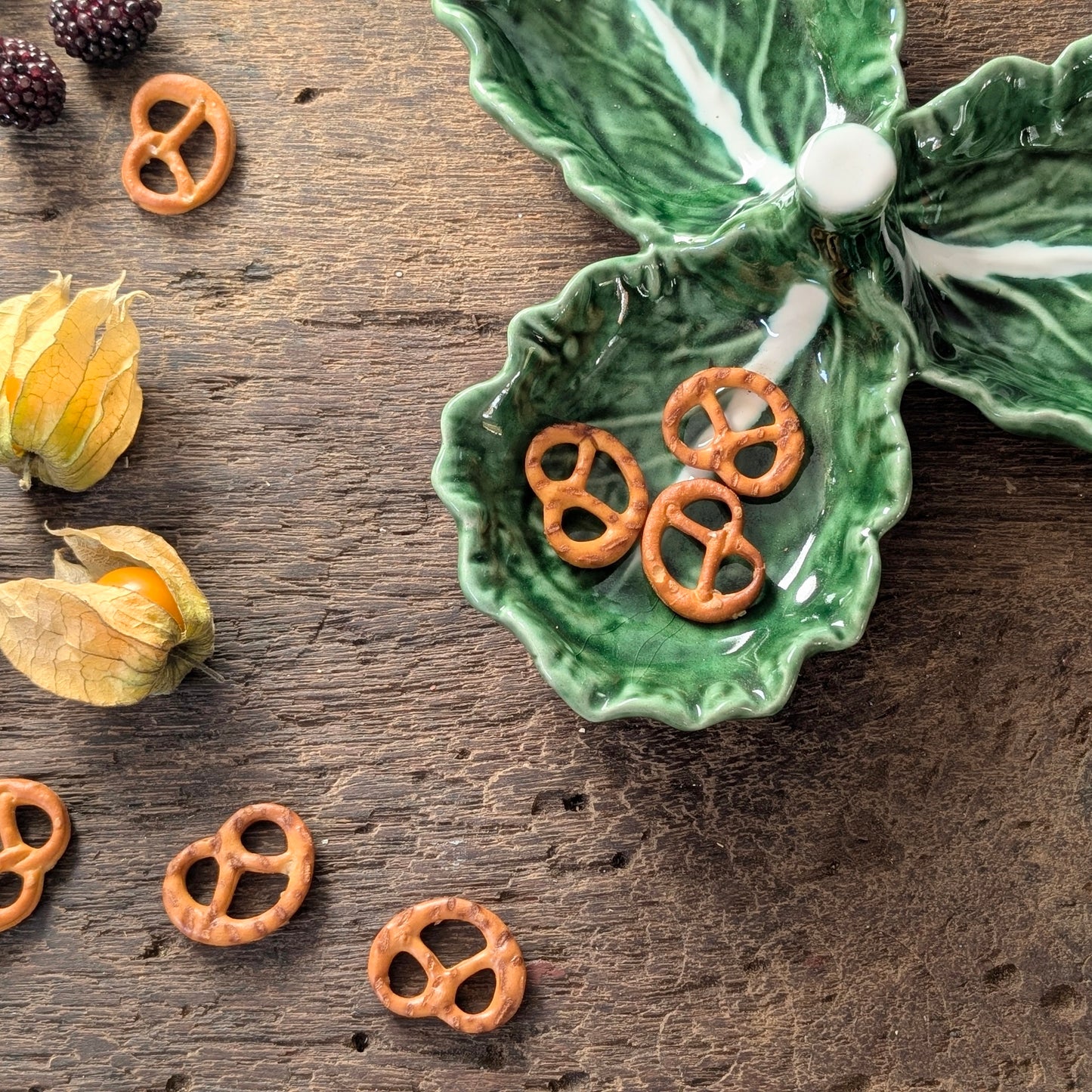 Portuguese Cabbage Leaf Trio Dip Dish