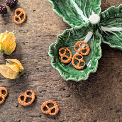 Portuguese Cabbage Leaf Trio Dip Dish