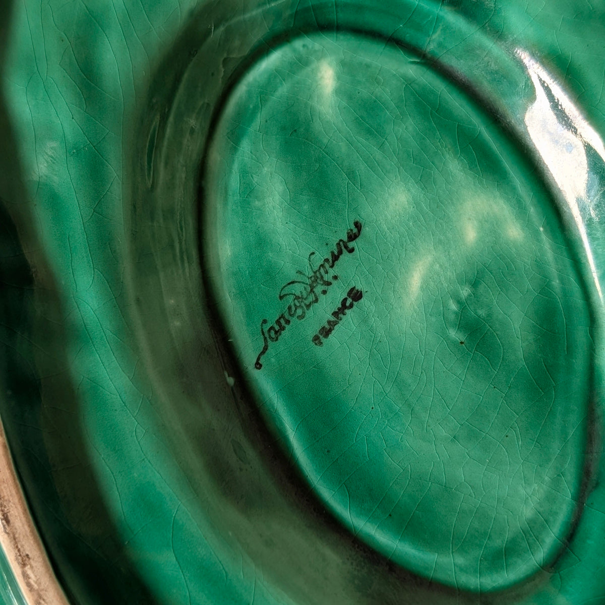Sarreguemines Majolica Melon Soup Tureen
