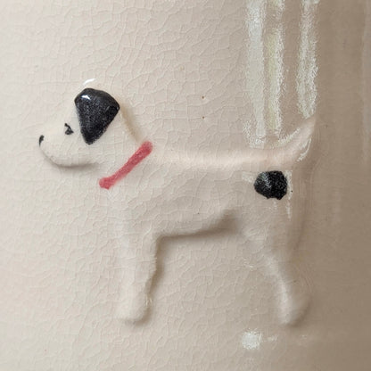 Hogben Pottery Jack Russell Mug - Cream