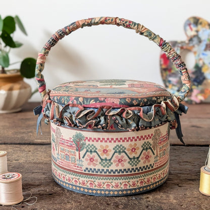 Vintage Fabric Sewing Box