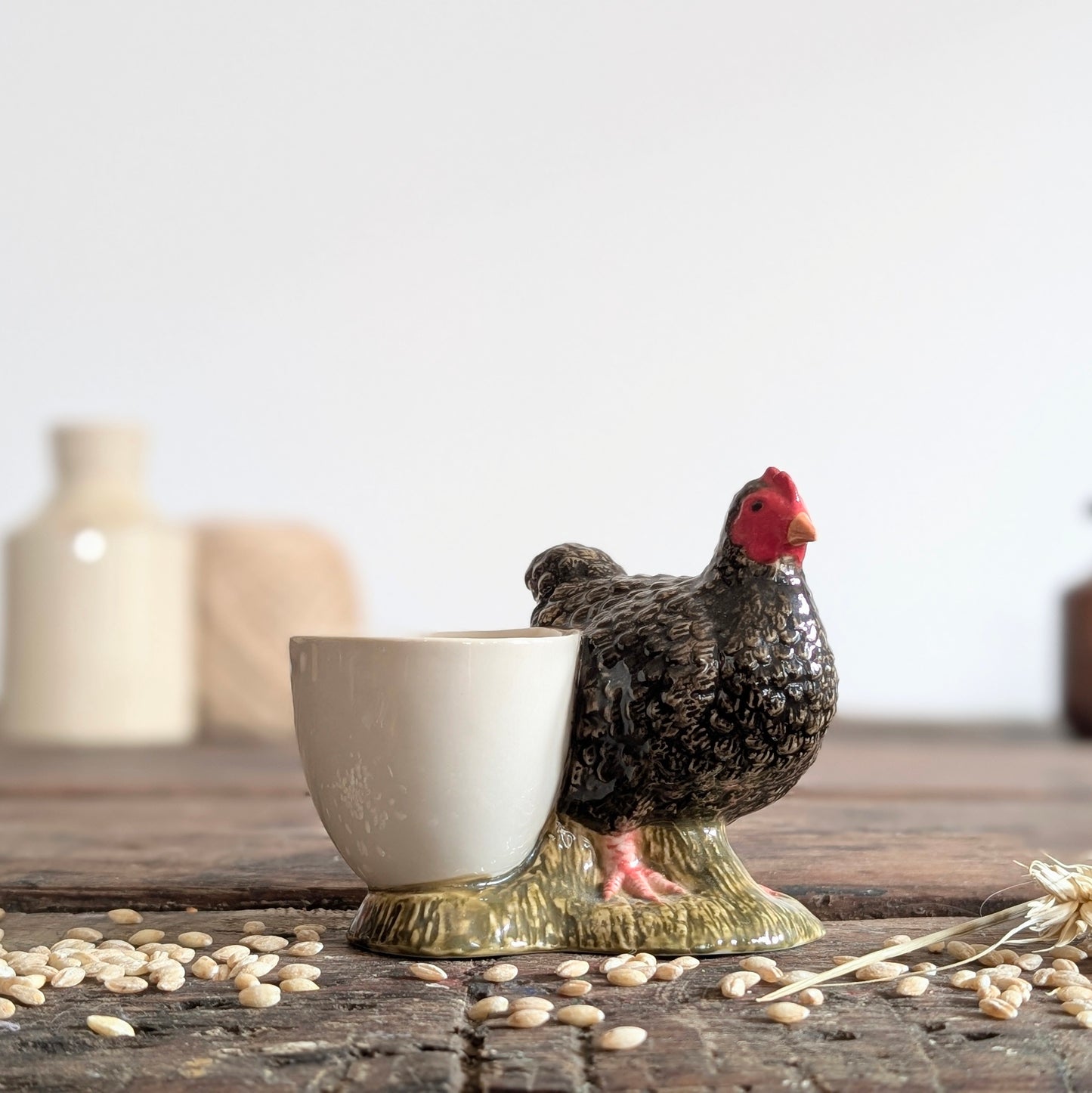 Quail Ceramics Hen Egg Cup - Dark Grey