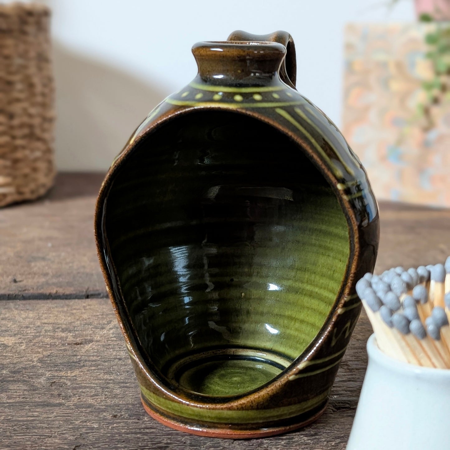 Studio Pottery Open Candleholder