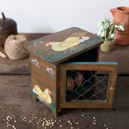 Wooden Country Style Egg Box Holder