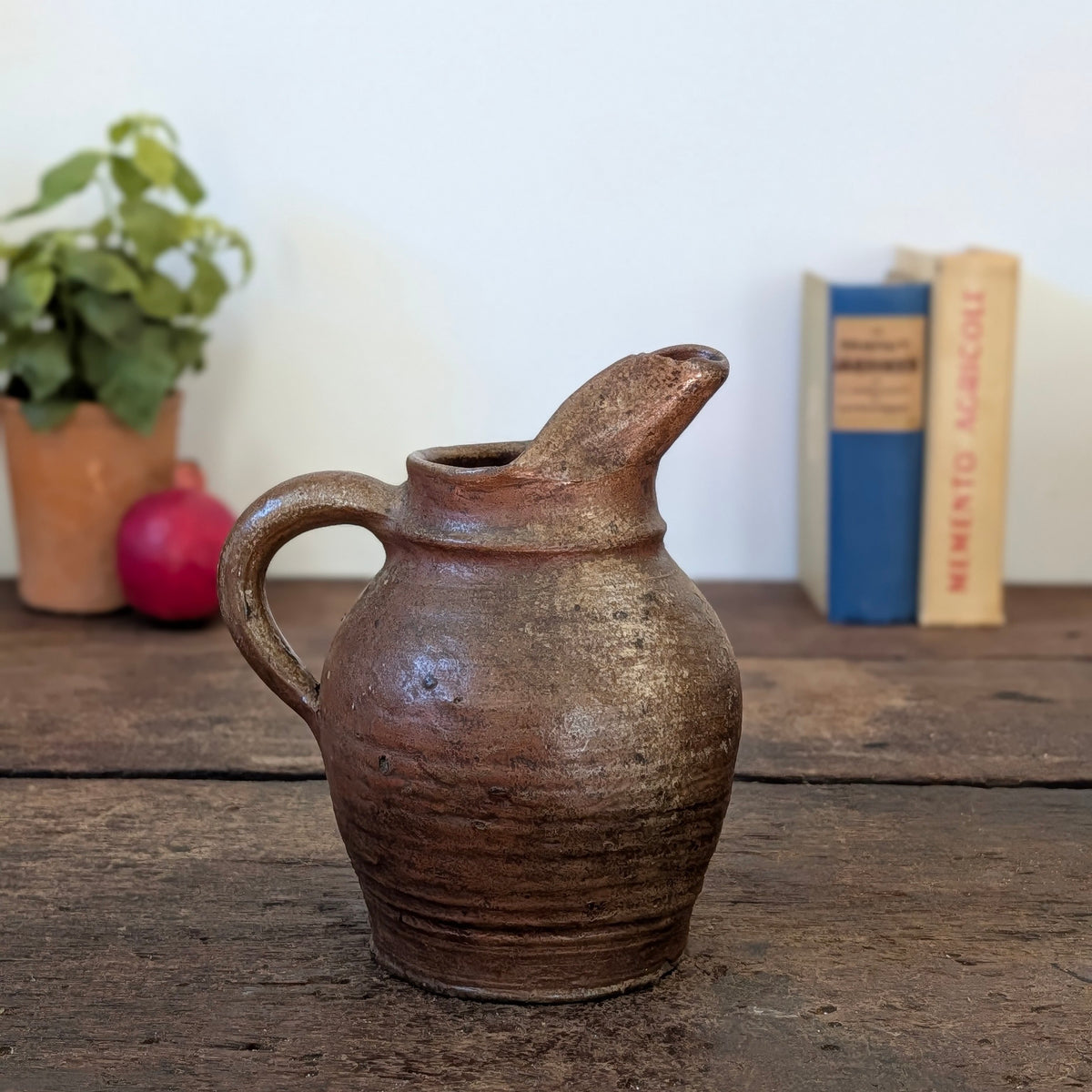 Ribbed French Stoneware Jug