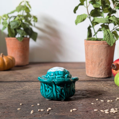 Small French Cauliflower Shaped Mustard Pot