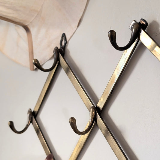 Stunning Brass Accordion Style Coat Rack