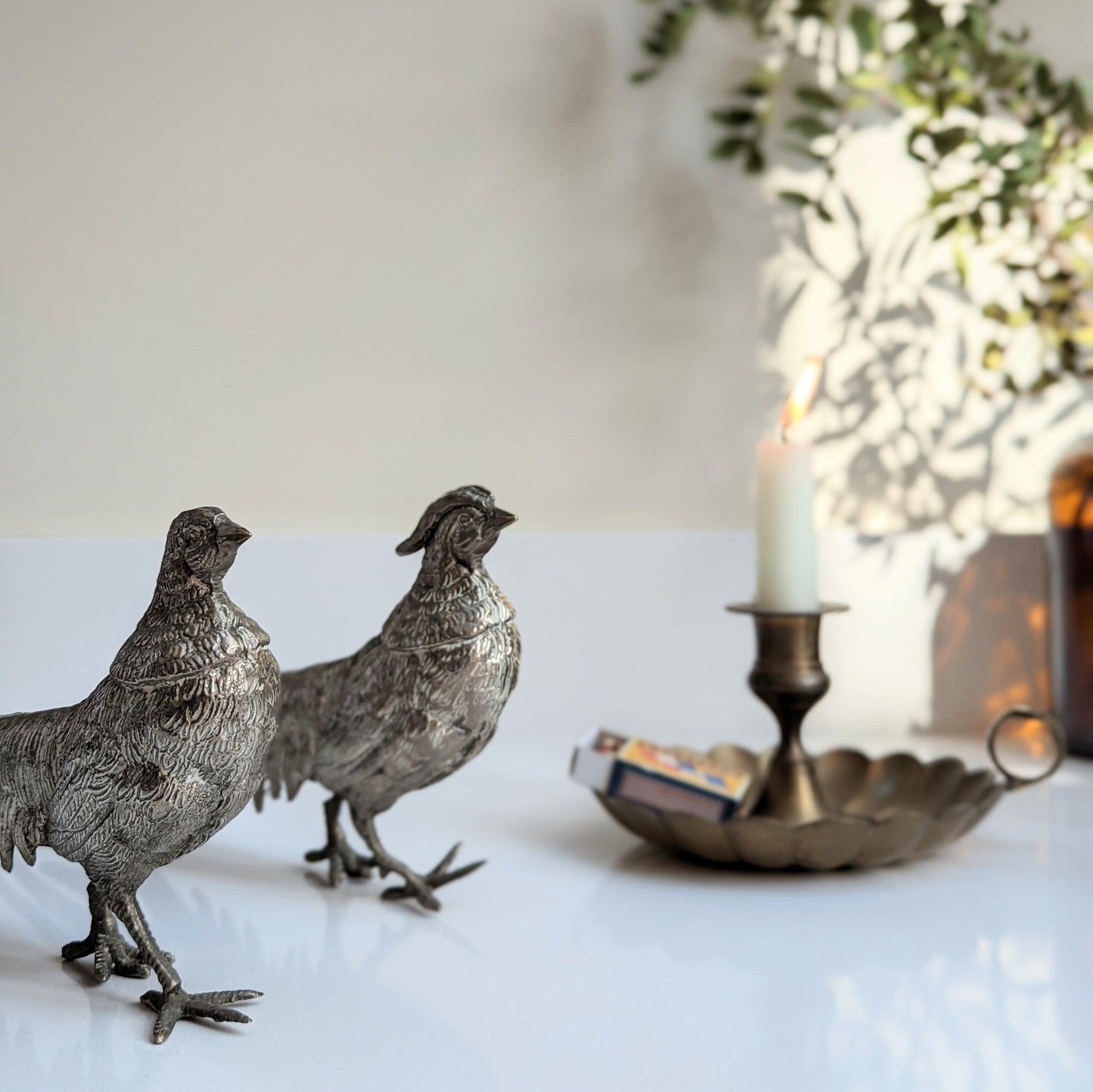 Metal Pheasant Menu Holders