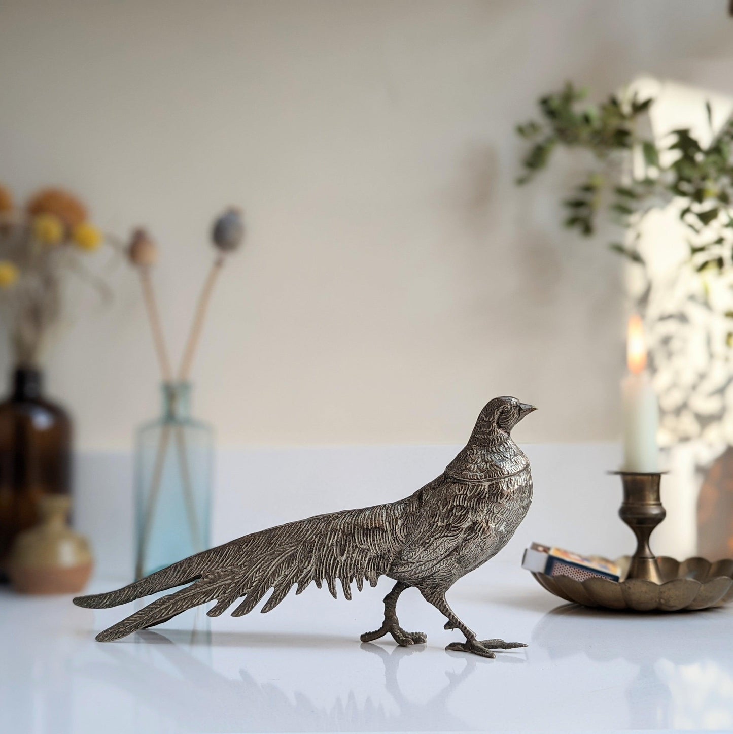 Metal Pheasant Menu Holders