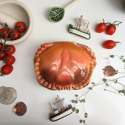 Majolica Caugant Crab Tureen