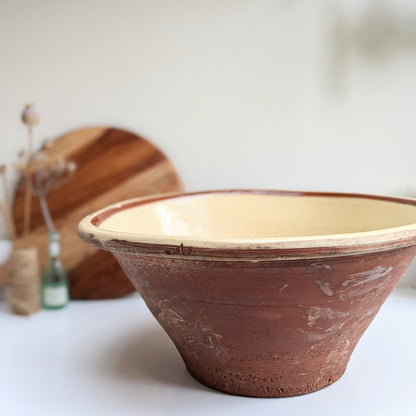 Antique French Tian Earthenware Bowl