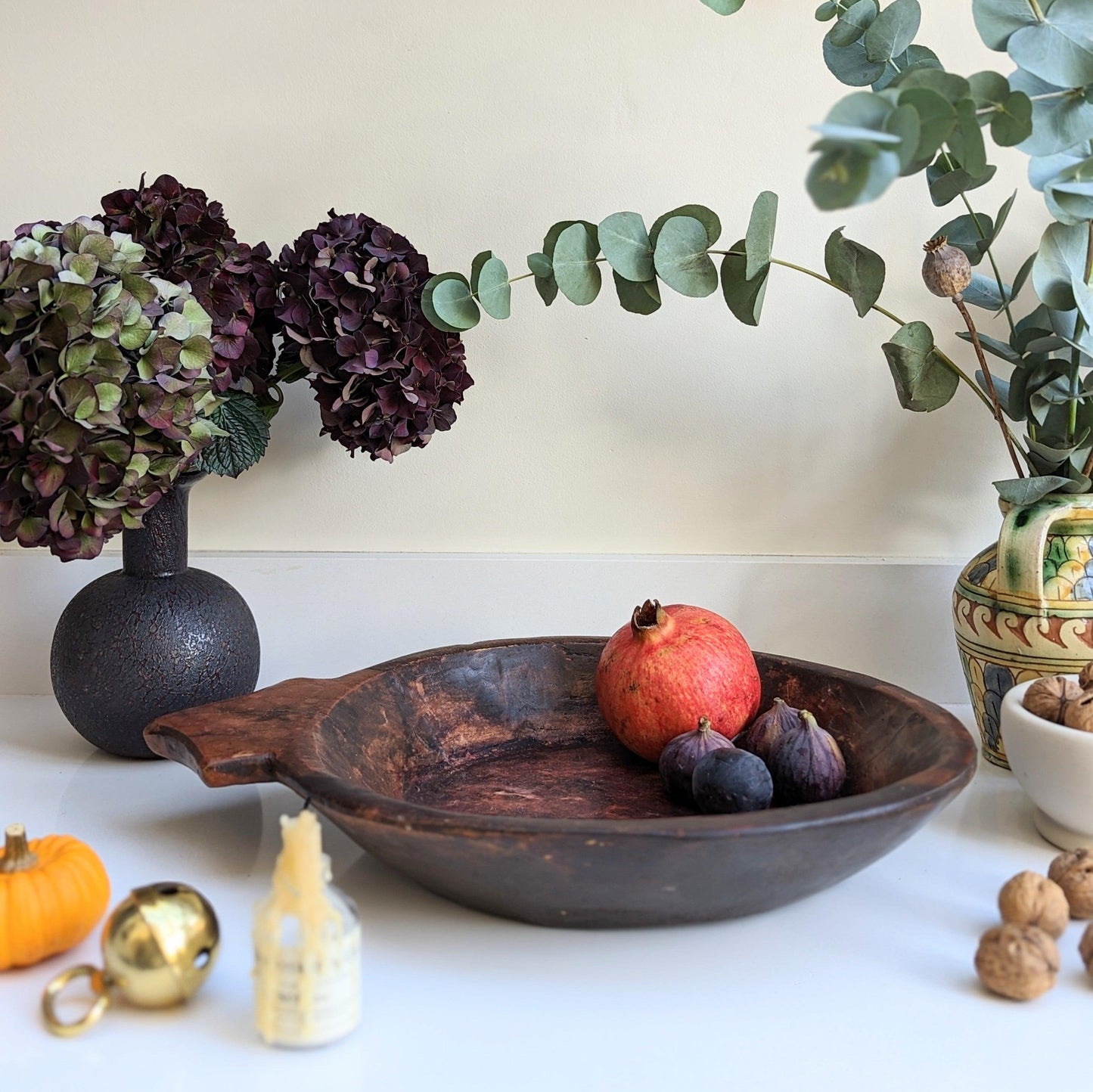 Rustic Hand-carved Wooden Bowl