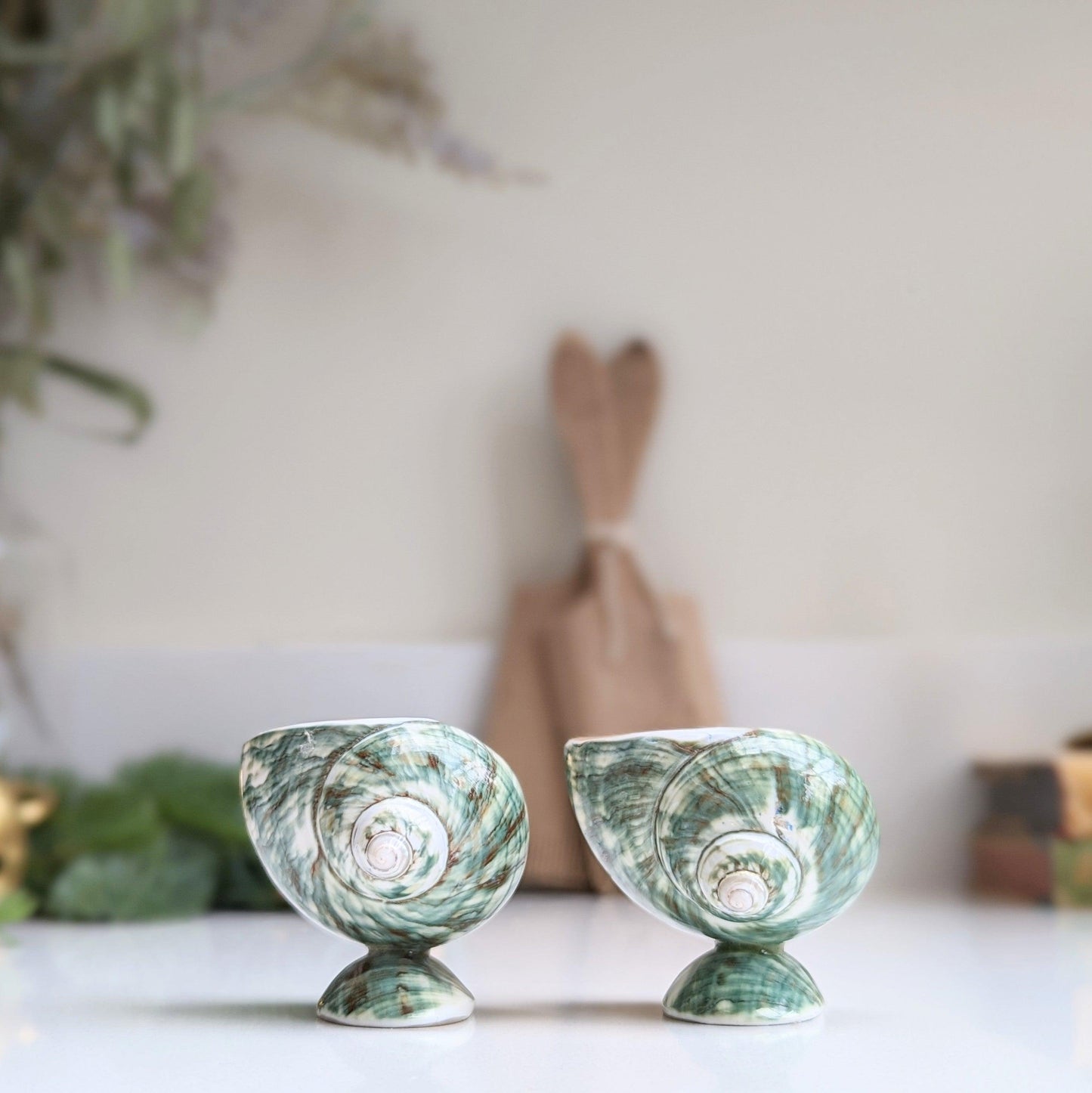 Small Pair of Shells on Stands