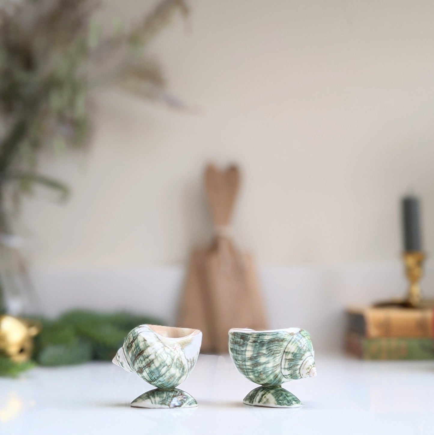 Small Pair of Shells on Stands