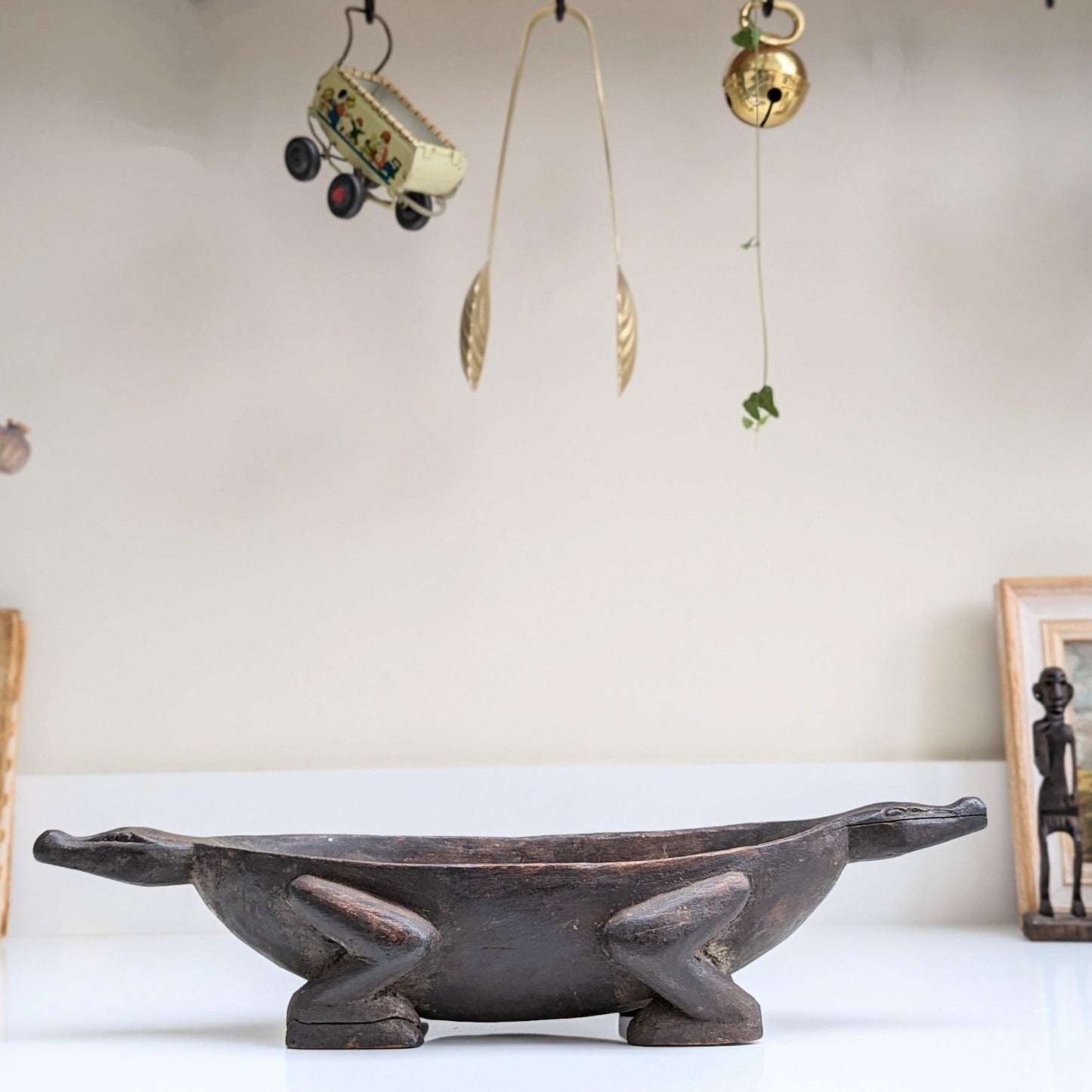 Wooden Crocodile Bowl