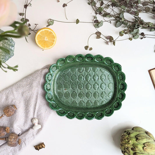 Green Woven Plate