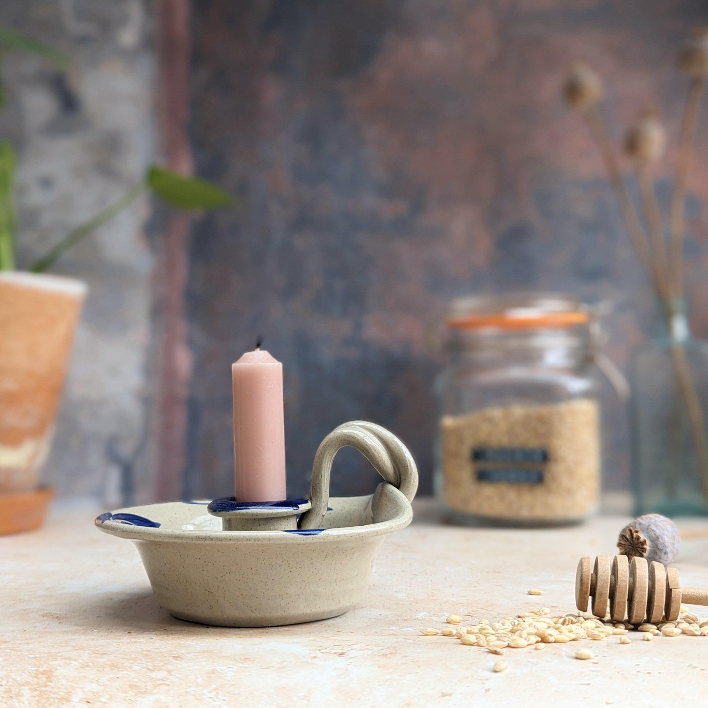 Studio Pottery Candleholder