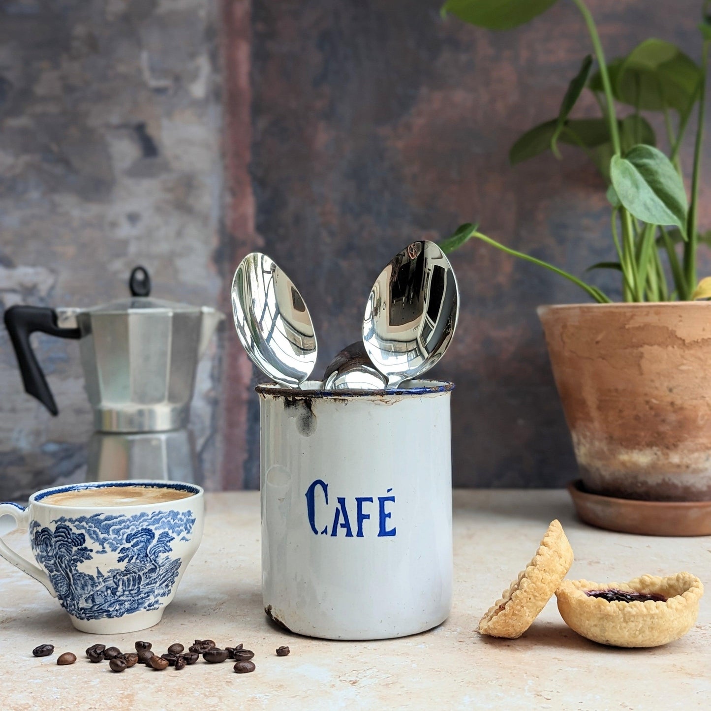 Enamel Coffee Canister