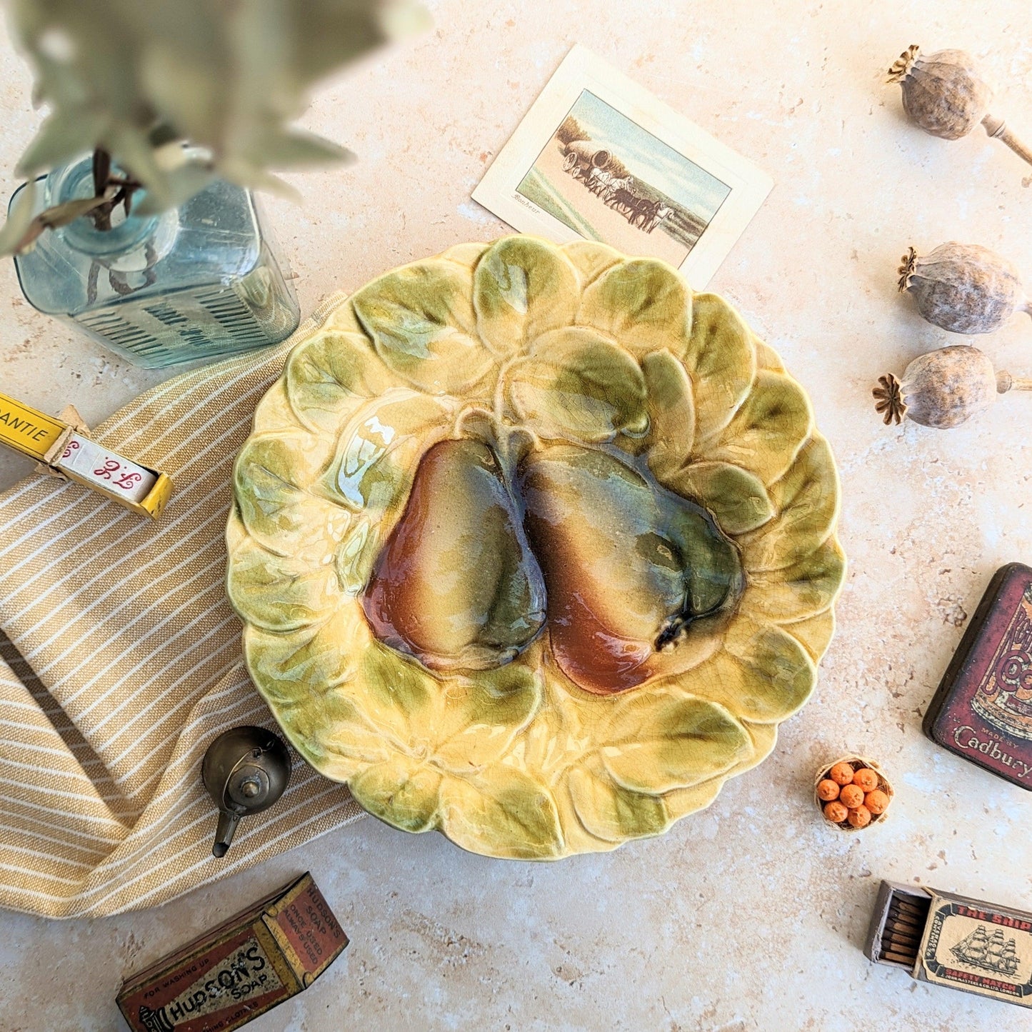 Pair of Sarreguemines Majolica Plates (2)