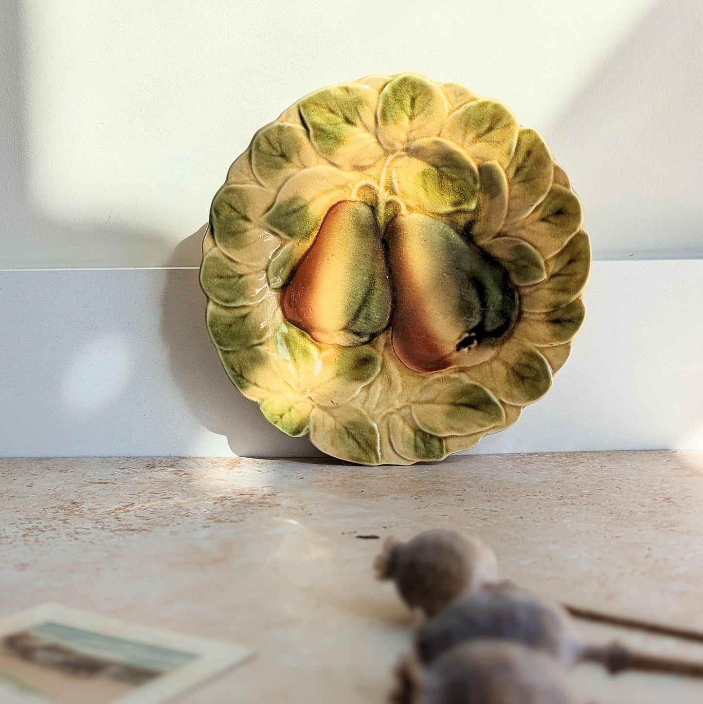 Pair of Sarreguemines Majolica Plates (2)